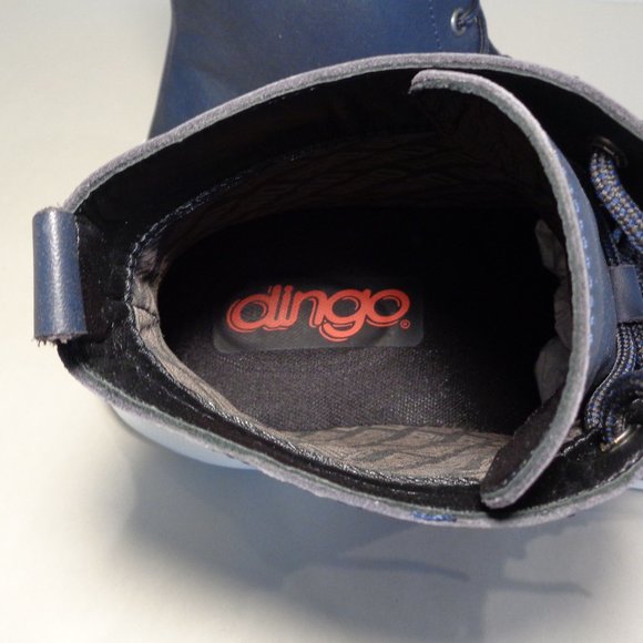 Dingo Size 10 M BLACK TOP Navy Leather Lace Boots New Men\'s Shoes
